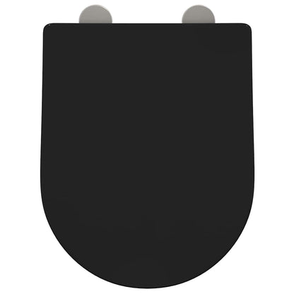 vidaXL Toilet suitable for Seat Black 48 x 36.5 x 4.5 cm Polypropylene