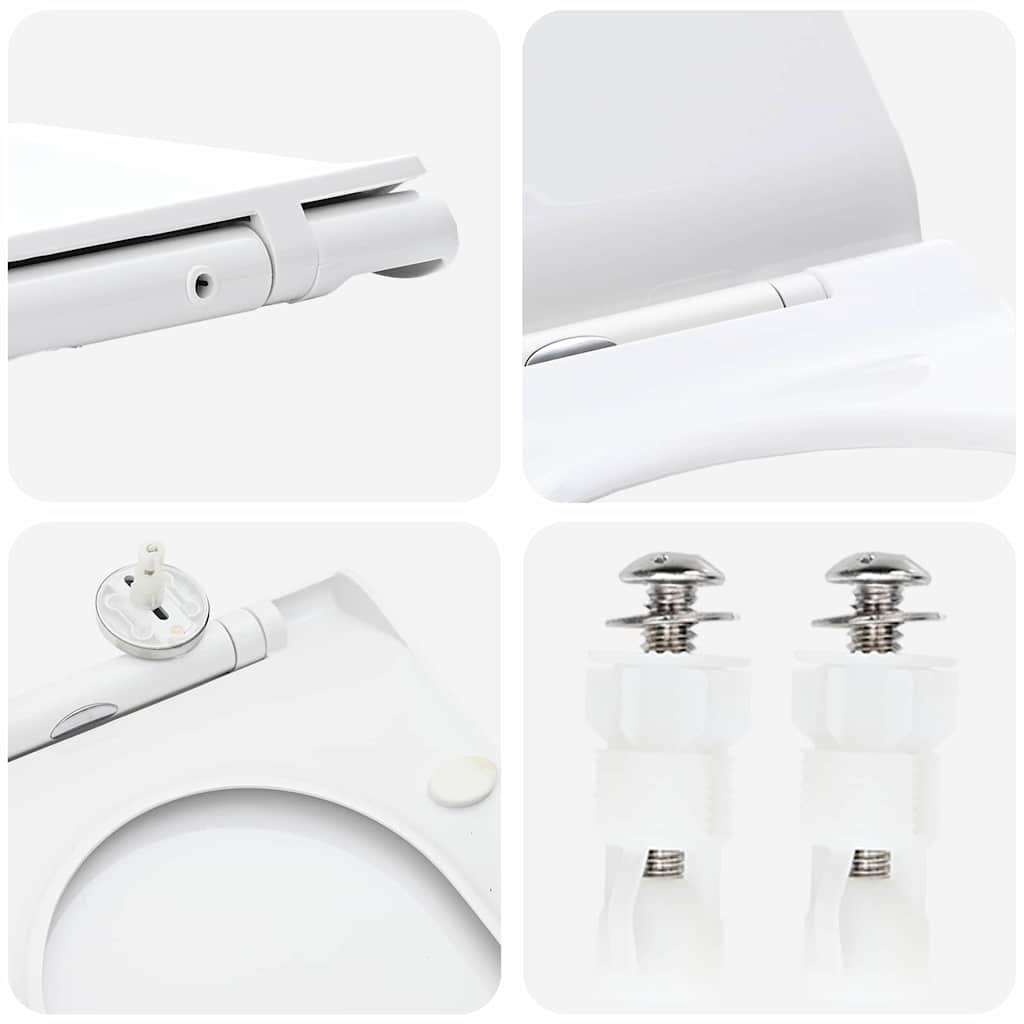 vidaXL Toilet suitable for Seat White 50 x 36 x 5 cm Polypropylene