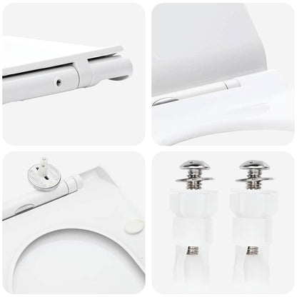 vidaXL Toilet suitable for Seat White 50 x 36 x 5 cm Polypropylene