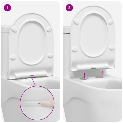 vidaXL Toilet suitable for Seat White 50 x 36 x 5 cm Polypropylene