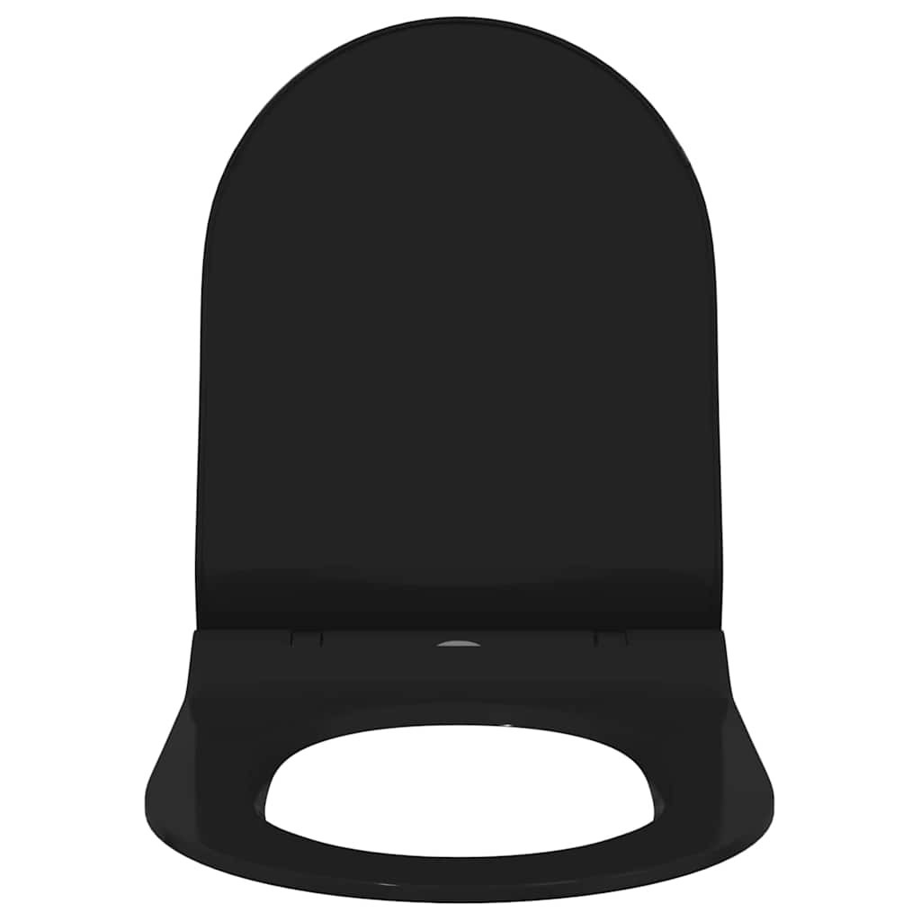 vidaXL Toilet suitable for Seat Black 50 x 36 x 5 cm Polypropylene