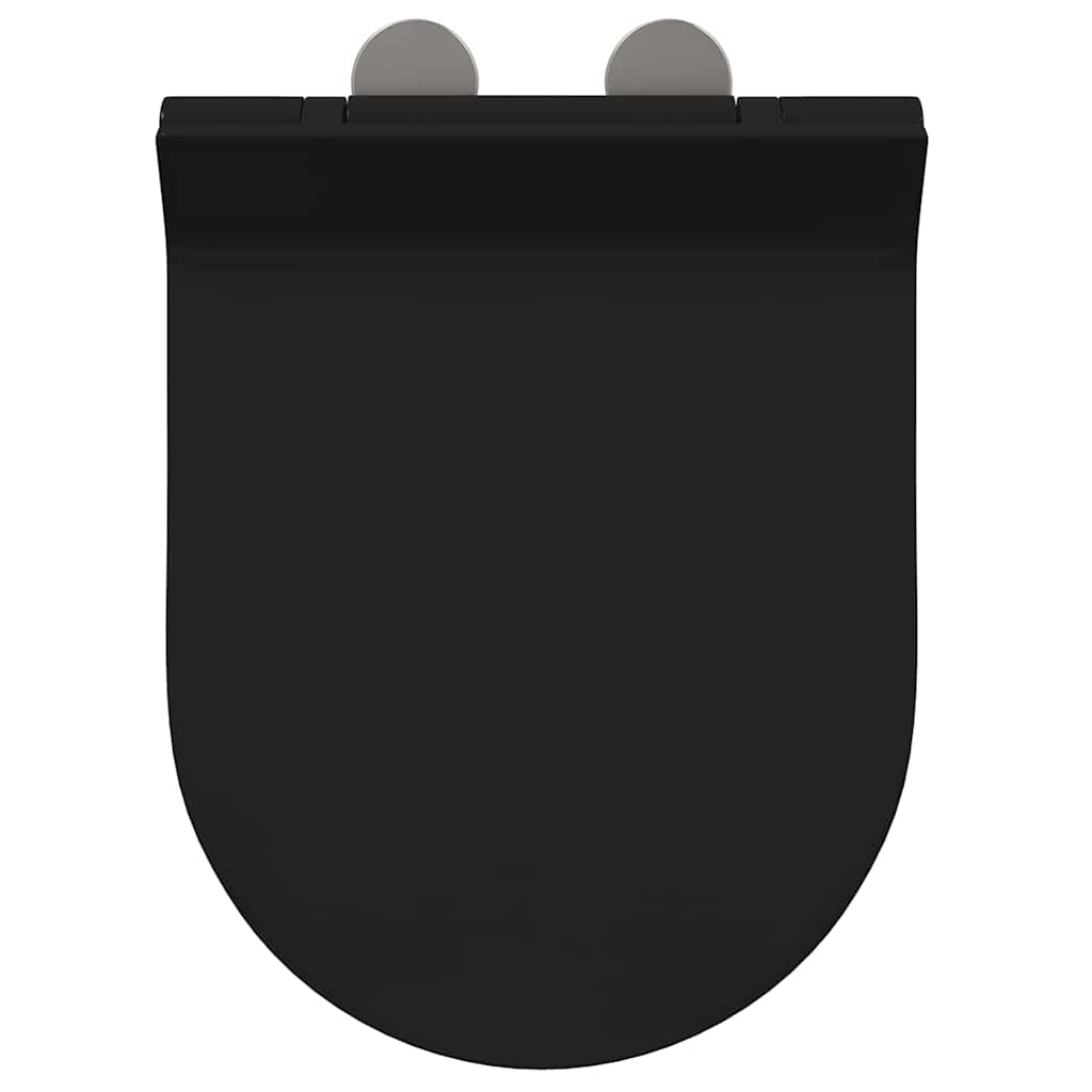 vidaXL Toilet suitable for Seat Black 50 x 36 x 5 cm Polypropylene