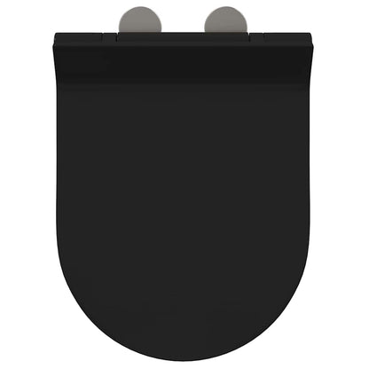 vidaXL Toilet suitable for Seat Black 50 x 36 x 5 cm Polypropylene