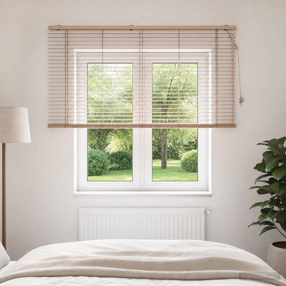 vidaXL Venetian Blind Oak Look 155 x 130 cm 35 mm Solid Paulownia Wood