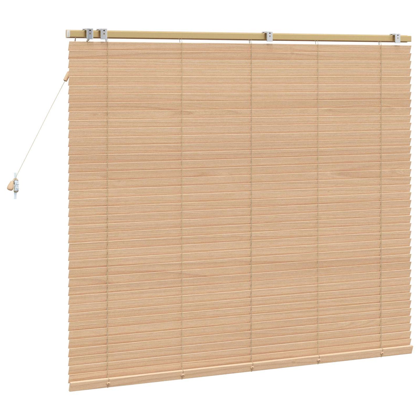 vidaXL Venetian Blind Oak Look 155 x 130 cm 35 mm Solid Paulownia Wood