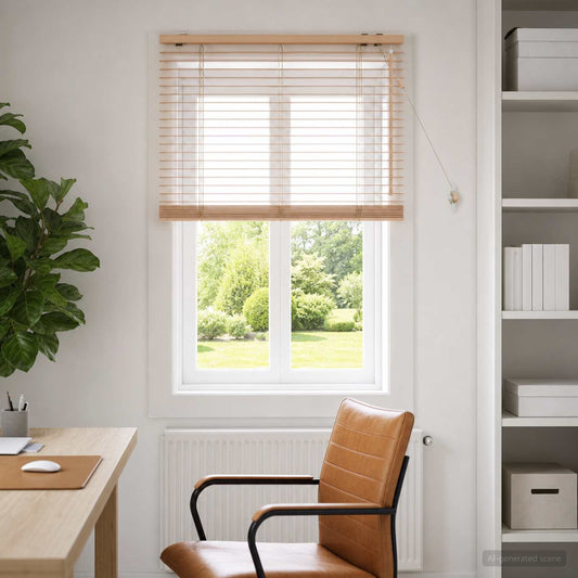 vidaXL Venetian Blind Oak Look 75 x 160 cm 35 mm Solid Paulownia Wood