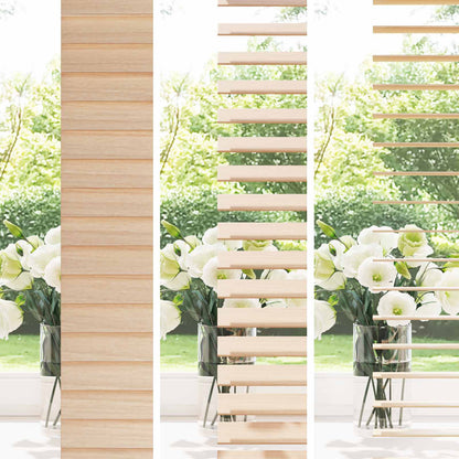vidaXL Venetian Blind Oak Look 110 x 160 cm 35 mm Solid Paulownia Wood