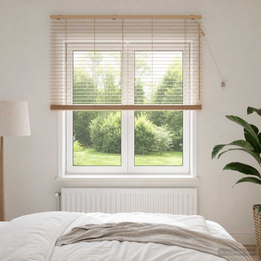 vidaXL Venetian Blind Oak Look 130 x 160 cm 35 mm Solid Paulownia Wood