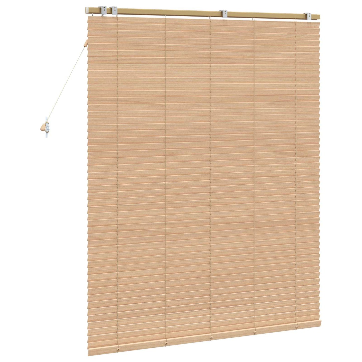 vidaXL Venetian Blind Oak Look 140 x 160 cm 35 mm Solid Paulownia Wood
