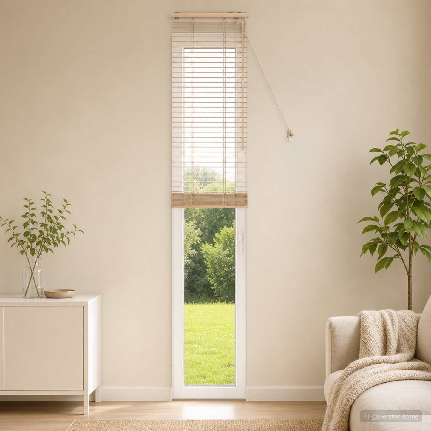 vidaXL Venetian Blind Oak Look 50 x 250 cm 35 mm Solid Paulownia Wood
