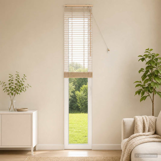 vidaXL Venetian Blind Oak Look 45 x 250 cm 35 mm Solid Paulownia Wood