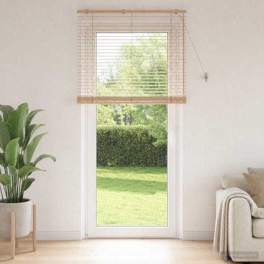 vidaXL Venetian Blind Oak Look 100 x 250 cm 35 mm Solid Paulownia Wood