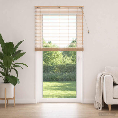 vidaXL Venetian Blind Oak Look 125 x 250 cm 35 mm Solid Paulownia Wood