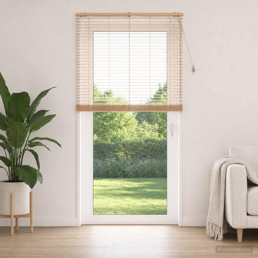 vidaXL Venetian Blind Oak Look 135 x 250 cm 35 mm Solid Paulownia Wood