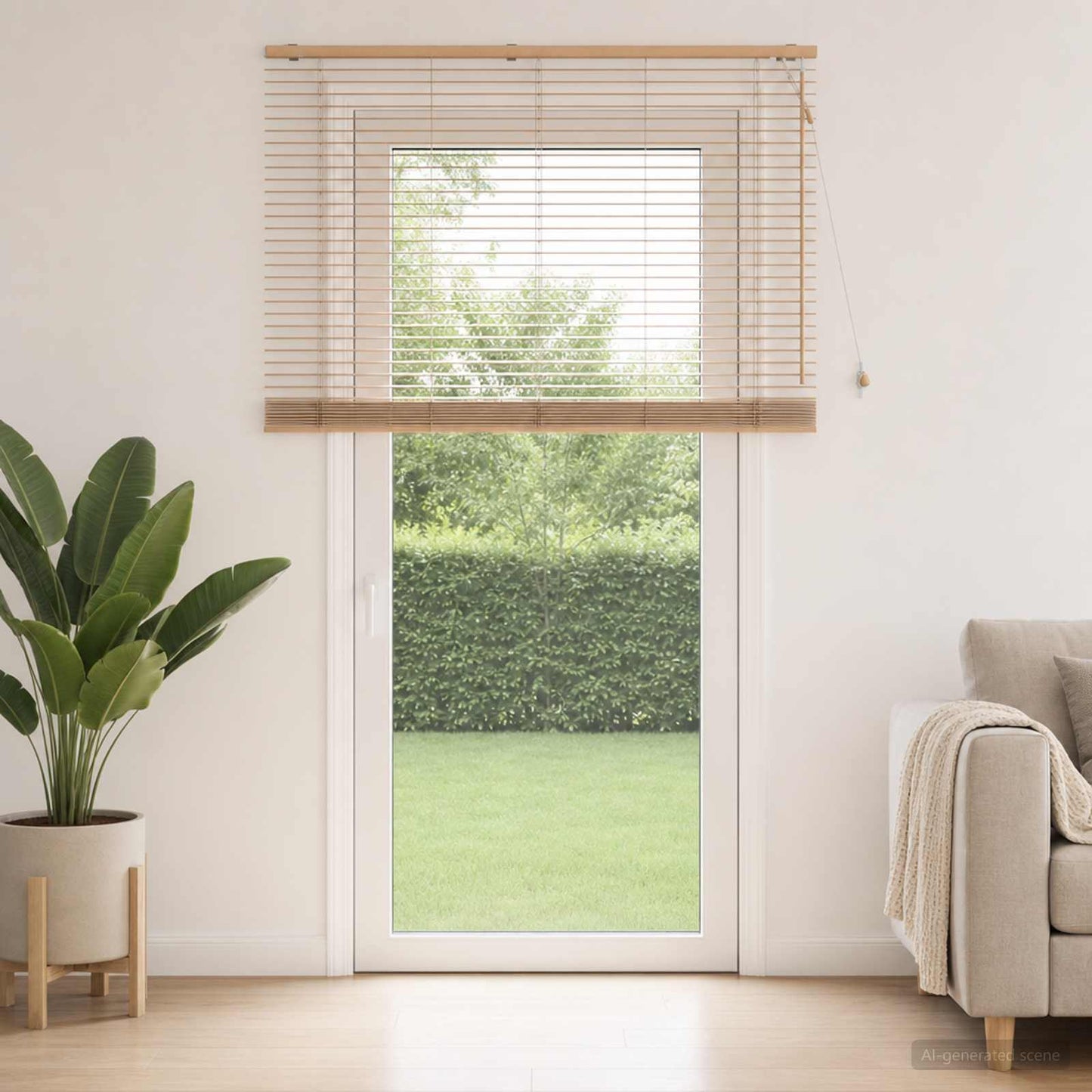 vidaXL Venetian Blind Oak Look 155 x 250 cm 35 mm Solid Paulownia Wood