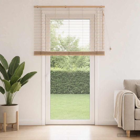 vidaXL Venetian Blind Oak Look 160 x 250 cm 35 mm Solid Paulownia Wood