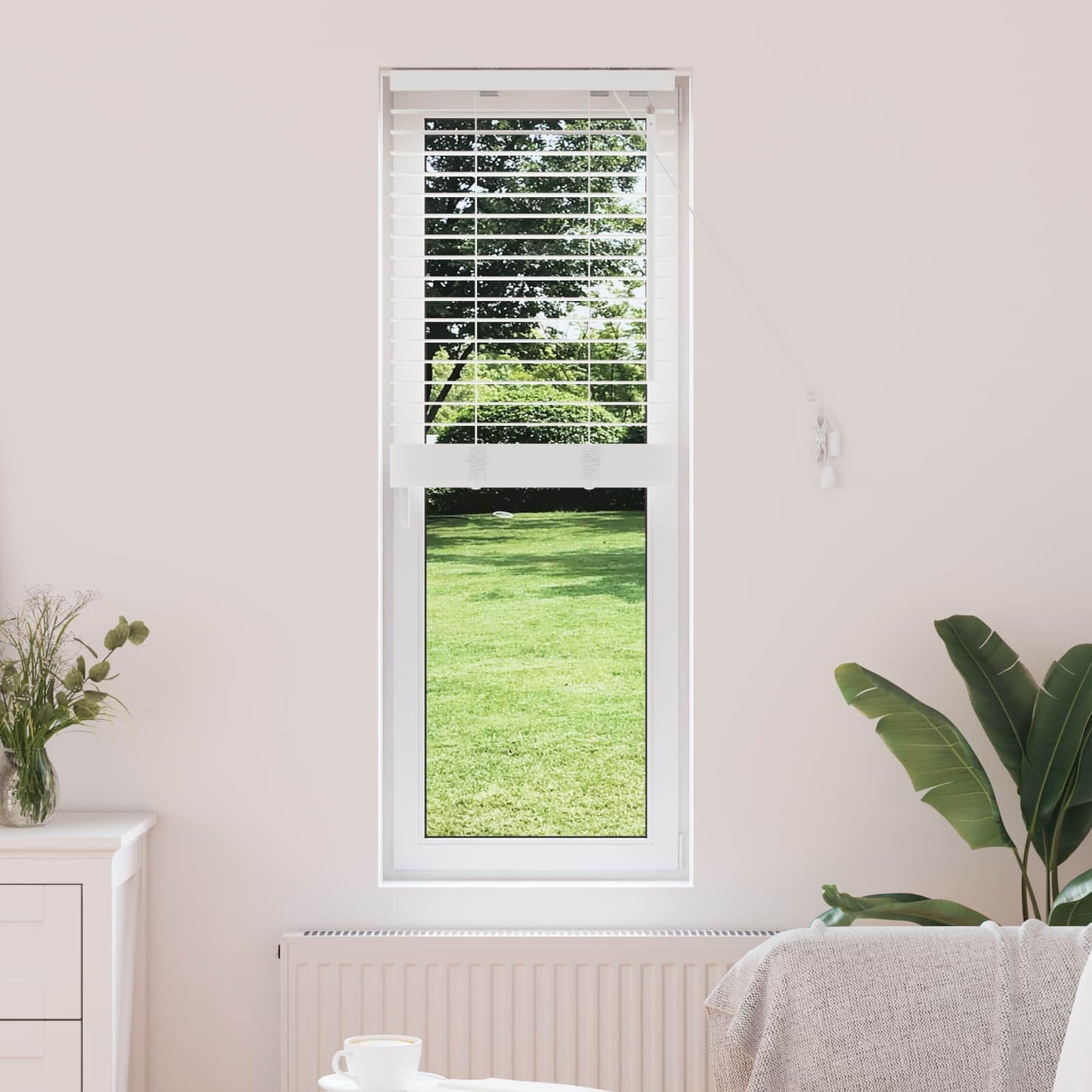 vidaXL Venetian Blind White 40 x 130 cm 35 mm Solid Paulownia Wood