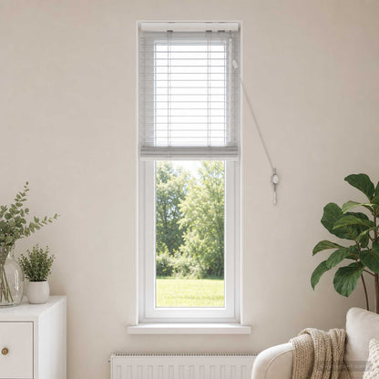 vidaXL Venetian Blind White 50 x 130 cm 35 mm Solid Paulownia Wood