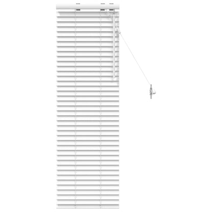 vidaXL Venetian Blind White 50 x 130 cm 35 mm Solid Paulownia Wood