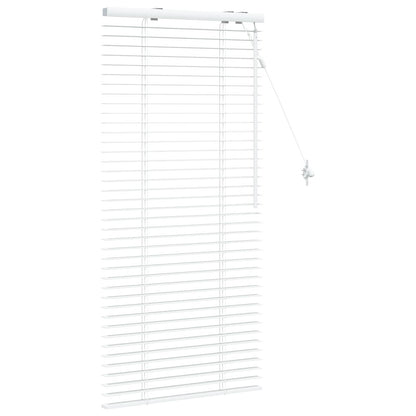 vidaXL Venetian Blind White 60 x 130 cm 35 mm Solid Paulownia Wood