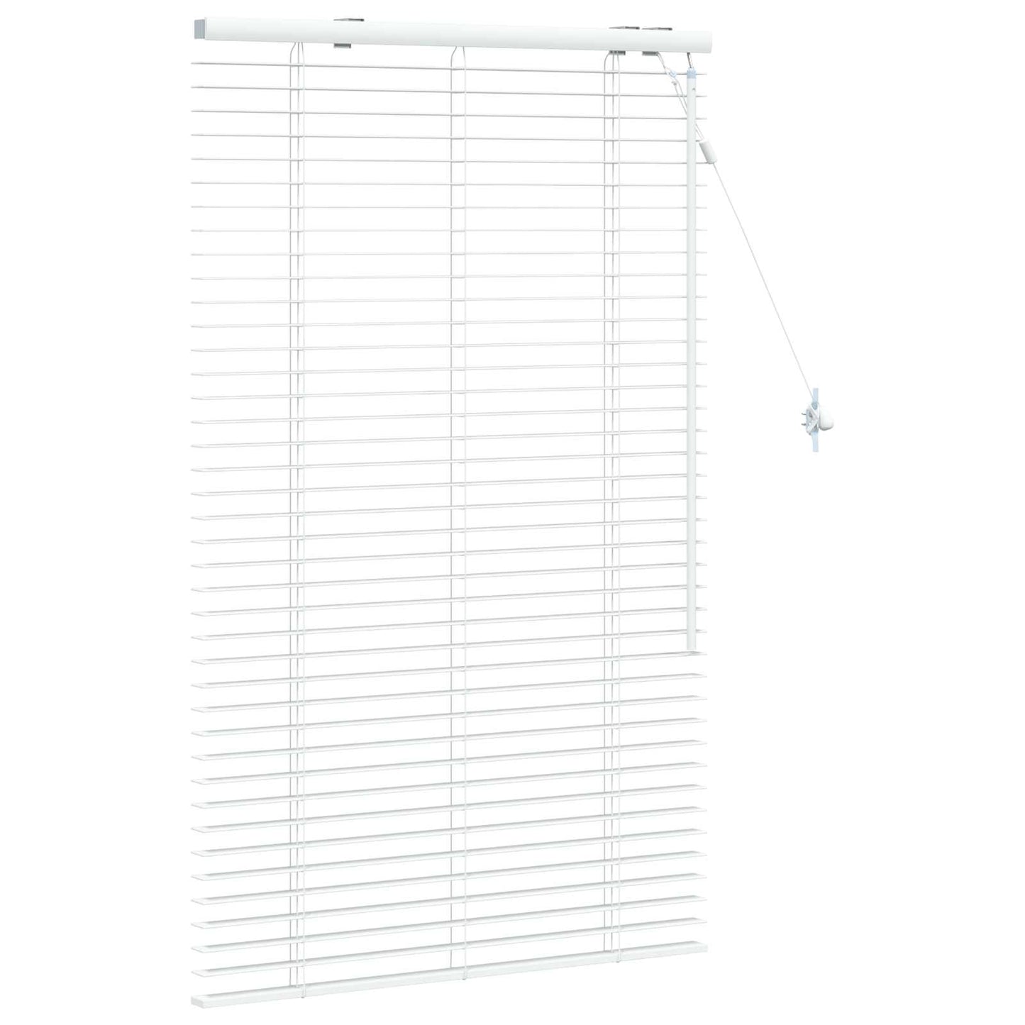 vidaXL Venetian Blind White 70 x 130 cm 35 mm Solid Paulownia Wood