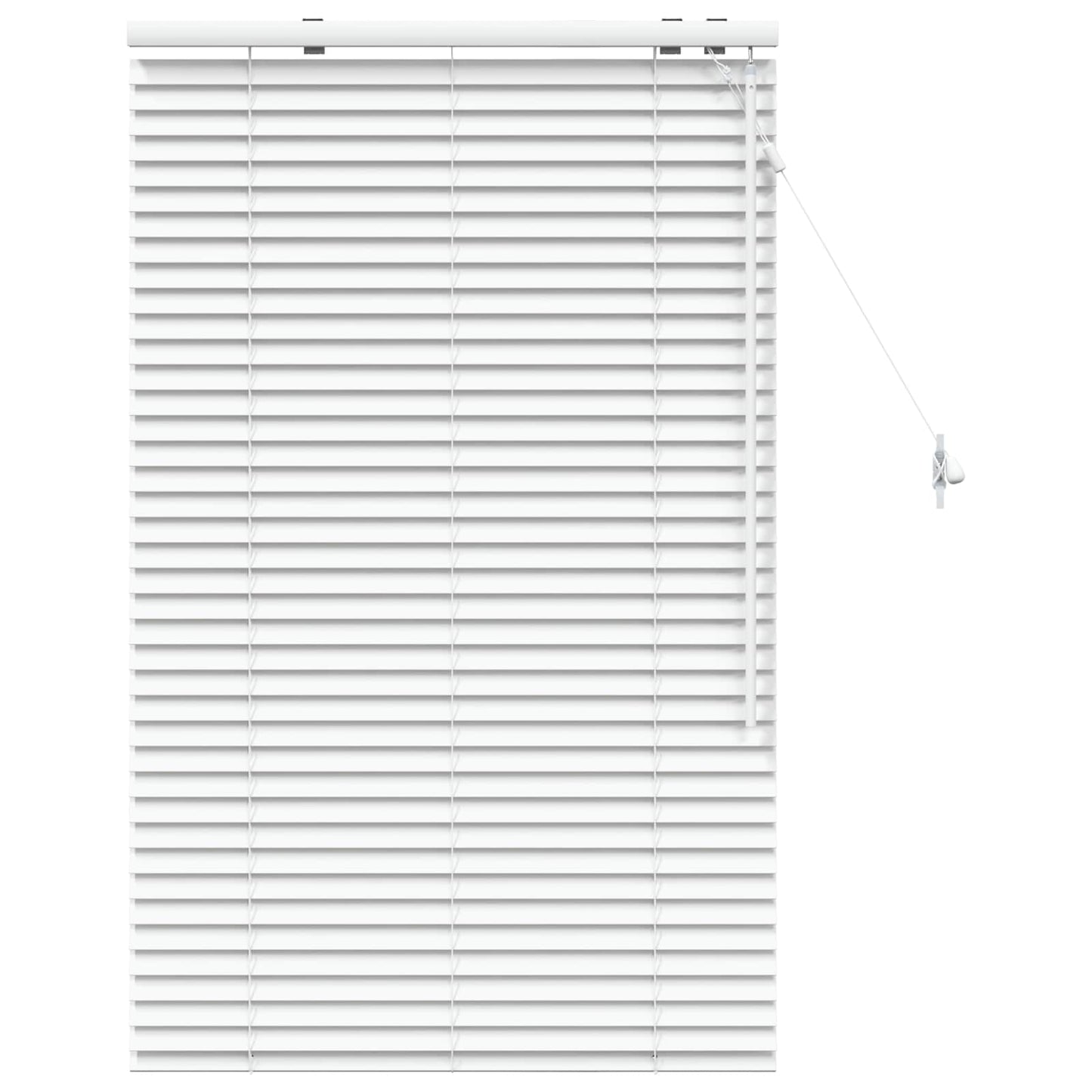 vidaXL Venetian Blind White 70 x 130 cm 35 mm Solid Paulownia Wood