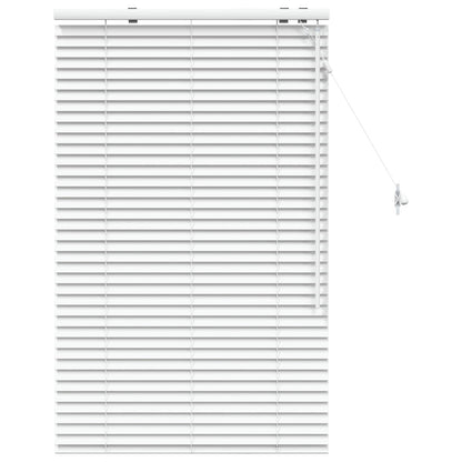 vidaXL Venetian Blind White 75 x 130 cm 35 mm Solid Paulownia Wood