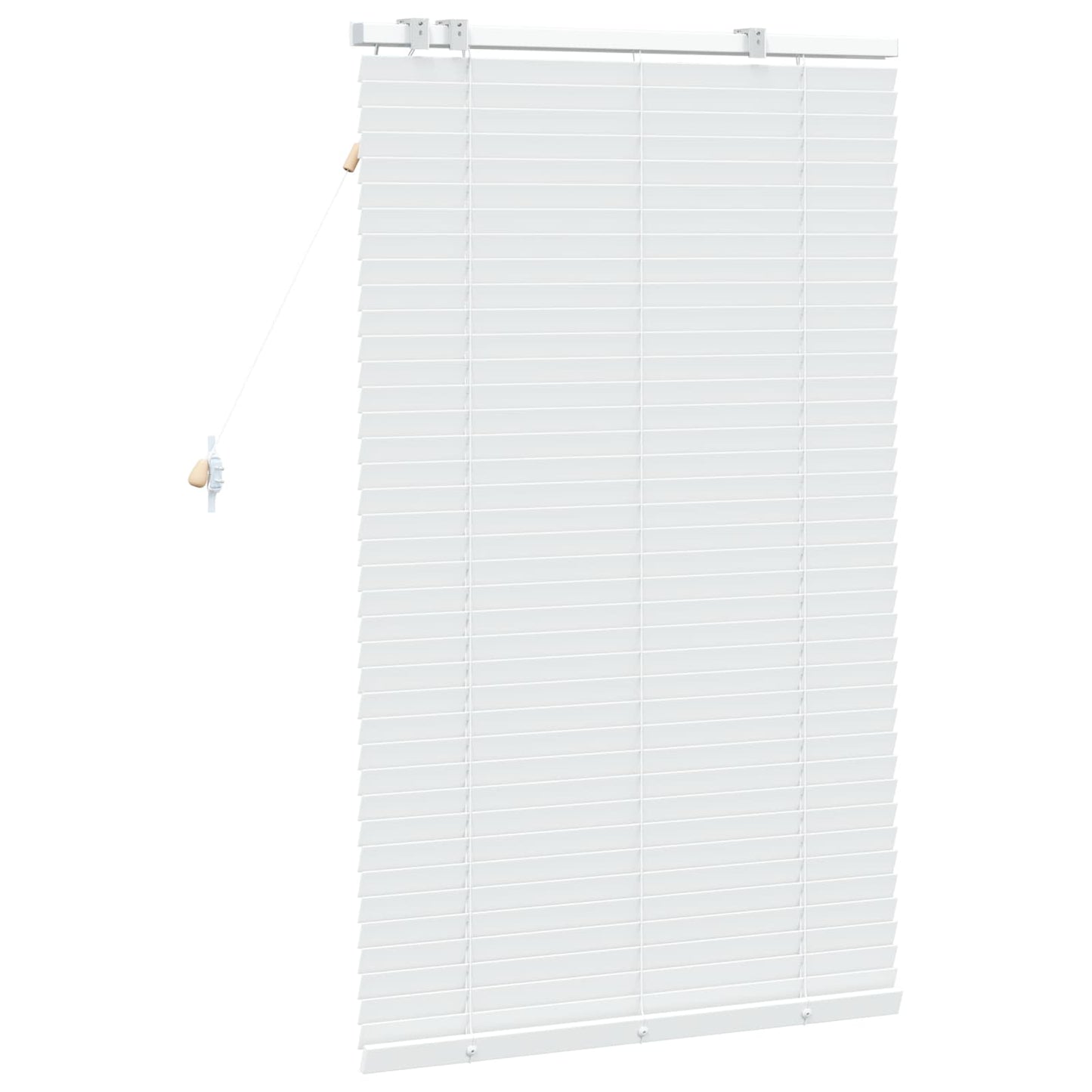 vidaXL Venetian Blind White 90 x 130 cm 35 mm Solid Paulownia Wood