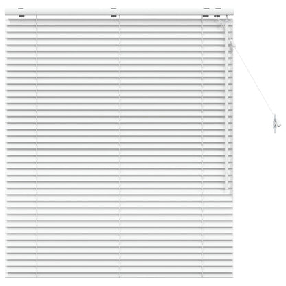 vidaXL Venetian Blind White 115 x 130 cm 35 mm Solid Paulownia Wood