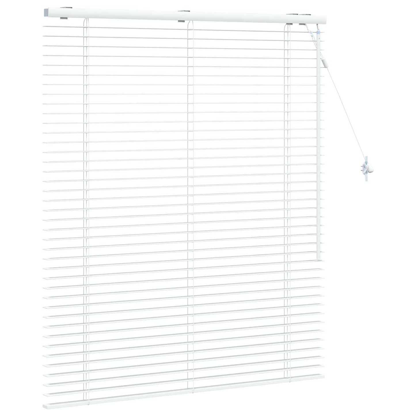 vidaXL Venetian Blind White 120 x 130 cm 35 mm Solid Paulownia Wood