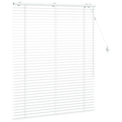 vidaXL Venetian Blind White 120 x 130 cm 35 mm Solid Paulownia Wood