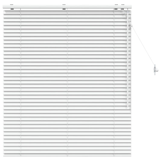 vidaXL Venetian Blind White 120 x 130 cm 35 mm Solid Paulownia Wood