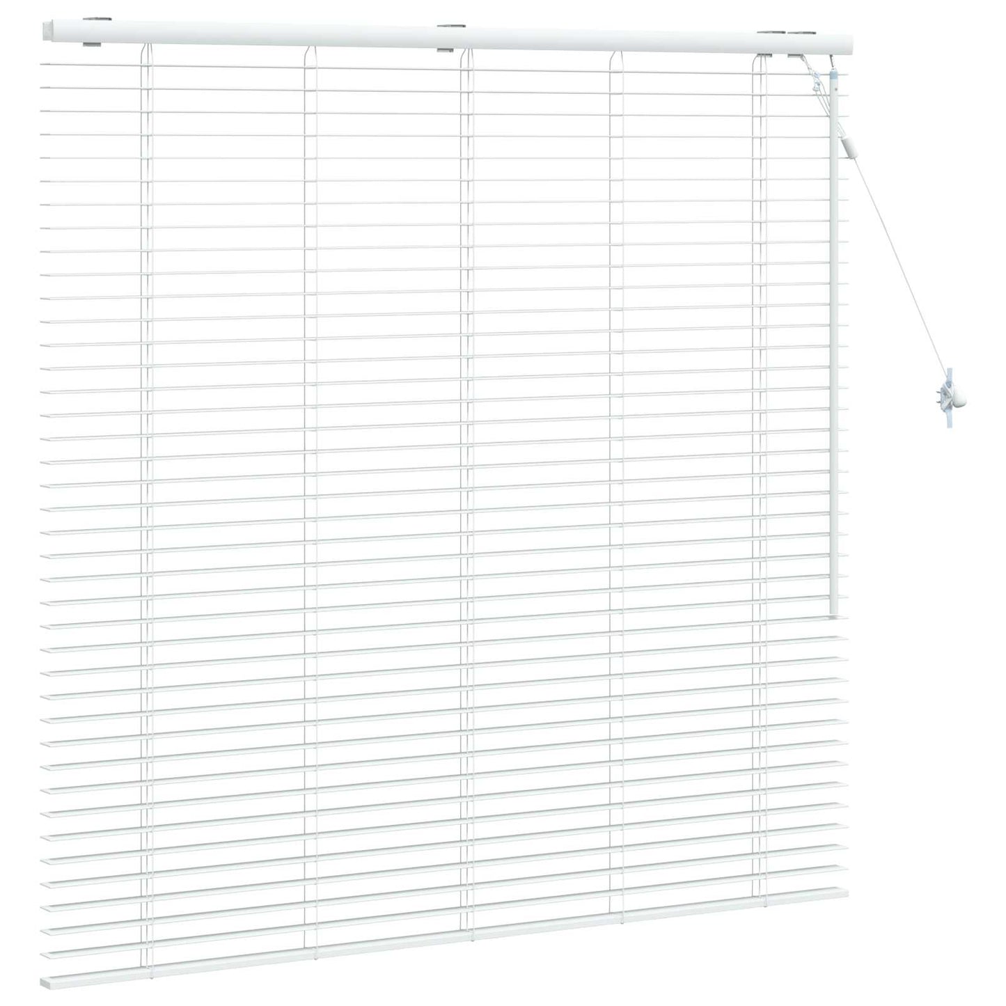 vidaXL Venetian Blind White 125 x 130 cm 35 mm Solid Paulownia Wood