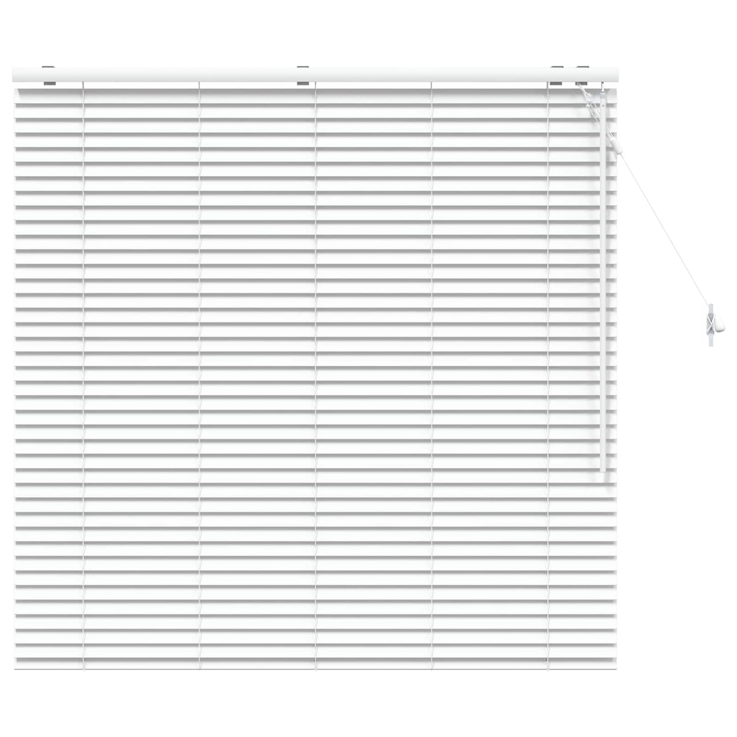 vidaXL Venetian Blind White 125 x 130 cm 35 mm Solid Paulownia Wood