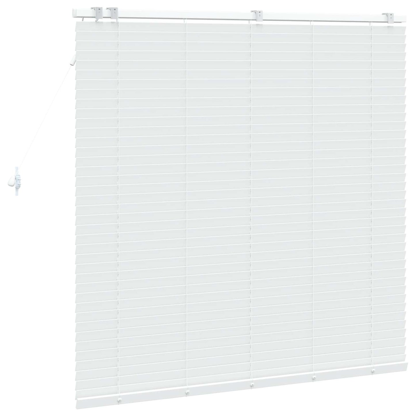 vidaXL Venetian Blind White 130 x 130 cm 35 mm Solid Paulownia Wood