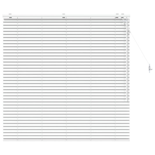 vidaXL Venetian Blind White 130 x 130 cm 35 mm Solid Paulownia Wood
