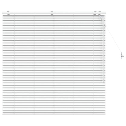 vidaXL Venetian Blind White 140 x 130 cm 35 mm Solid Paulownia Wood