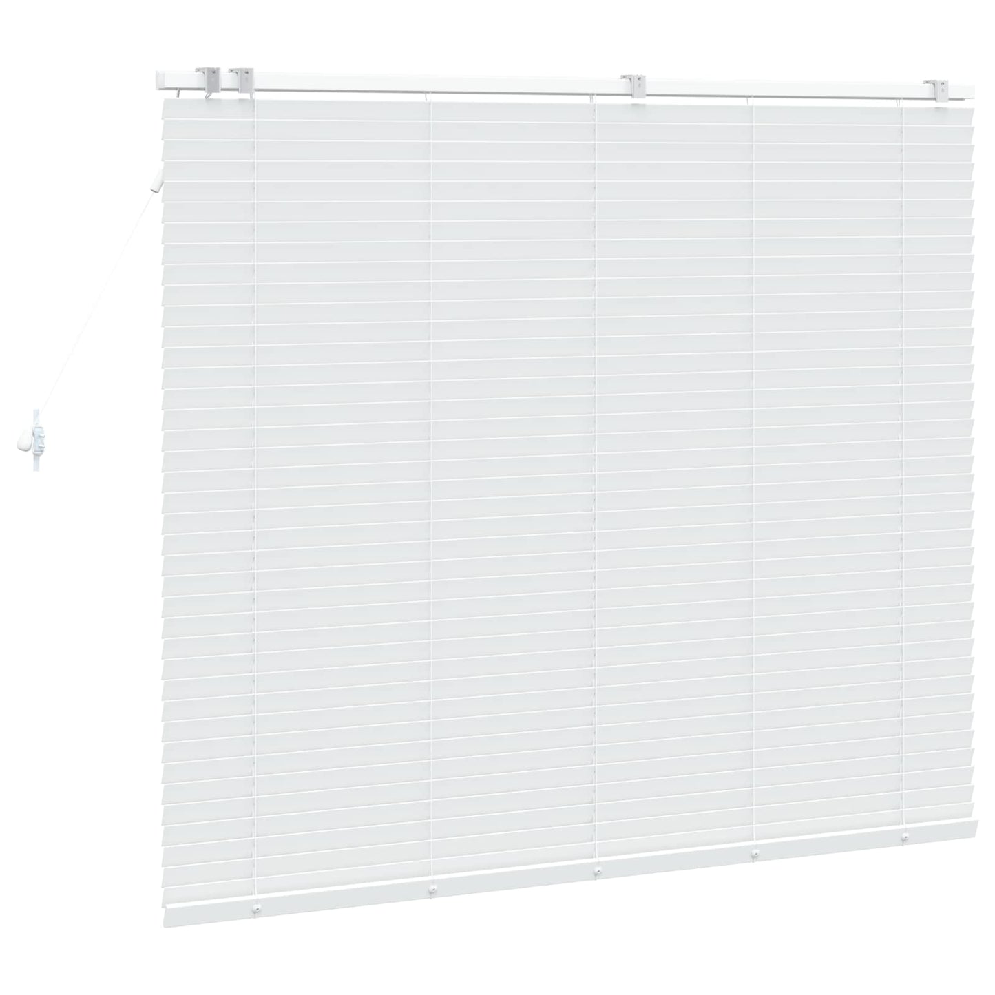vidaXL Venetian Blind White 145 x 130 cm 35 mm Solid Paulownia Wood
