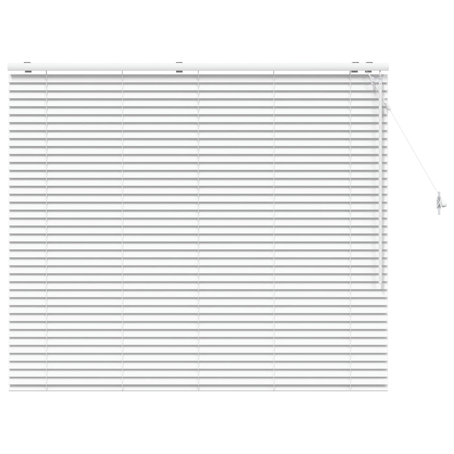 vidaXL Venetian Blind White 150 x 130 cm 35 mm Solid Paulownia Wood