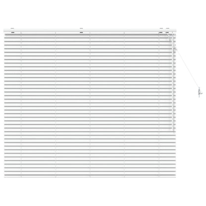 vidaXL Venetian Blind White 150 x 130 cm 35 mm Solid Paulownia Wood