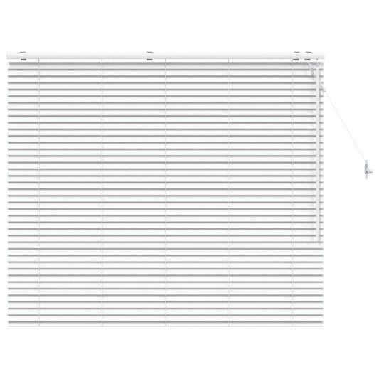 vidaXL Venetian Blind White 150 x 130 cm 35 mm Solid Paulownia Wood