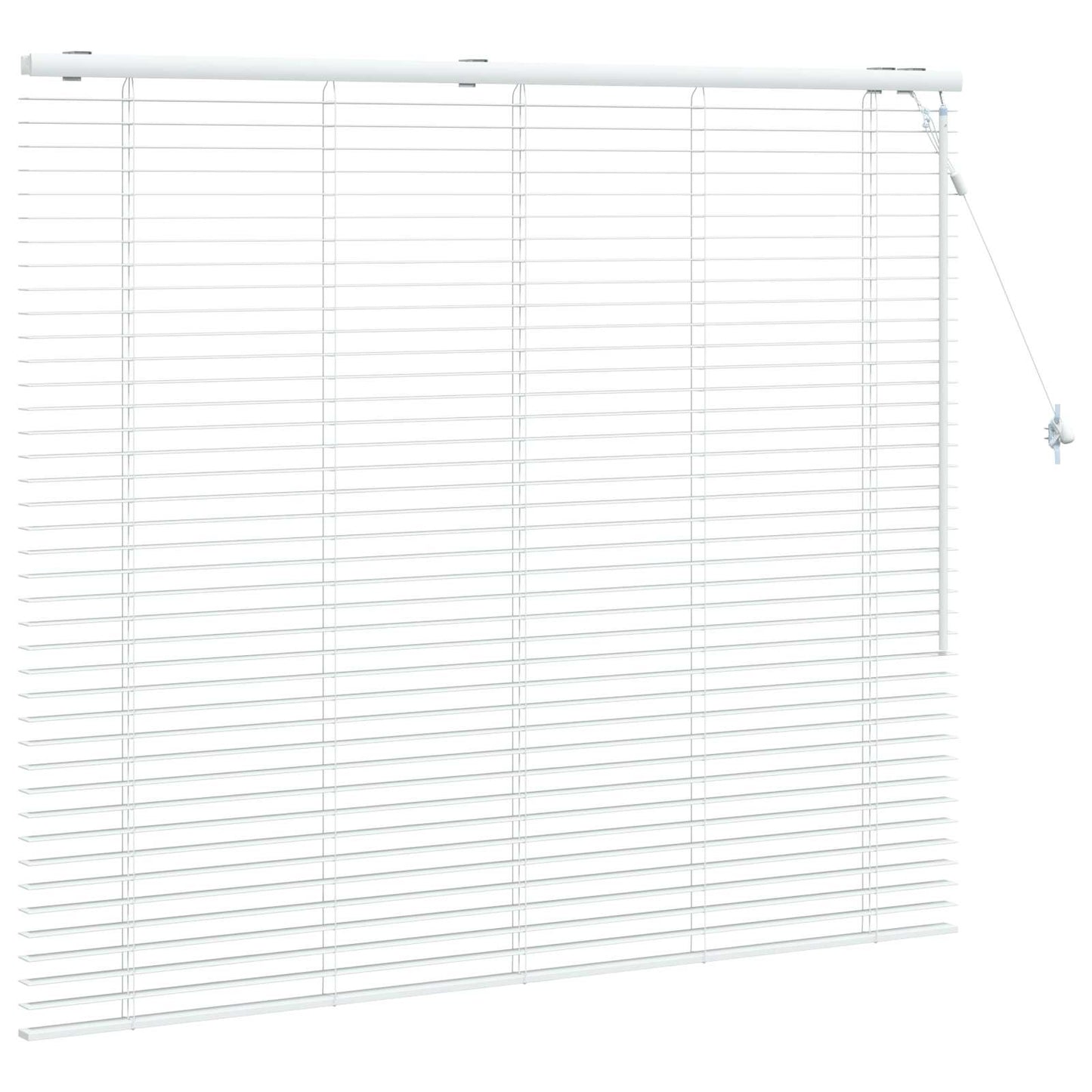 vidaXL Venetian Blind White 155 x 130 cm 35 mm Solid Paulownia Wood