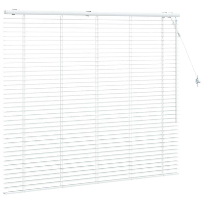 vidaXL Venetian Blind White 160 x 130 cm 35 mm Solid Paulownia Wood