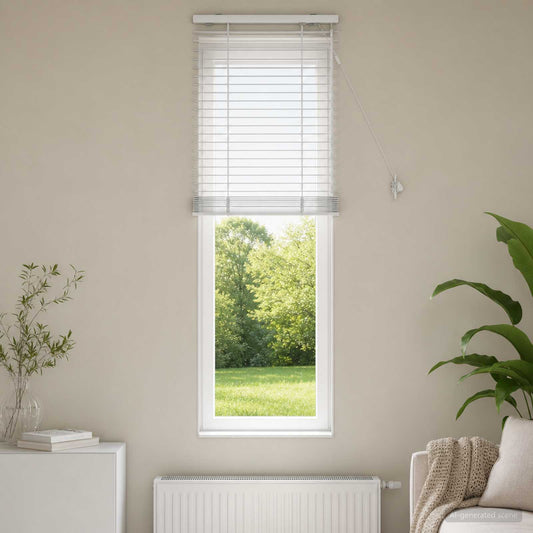 vidaXL Venetian Blind White 55 x 160 cm 35 mm Solid Paulownia Wood