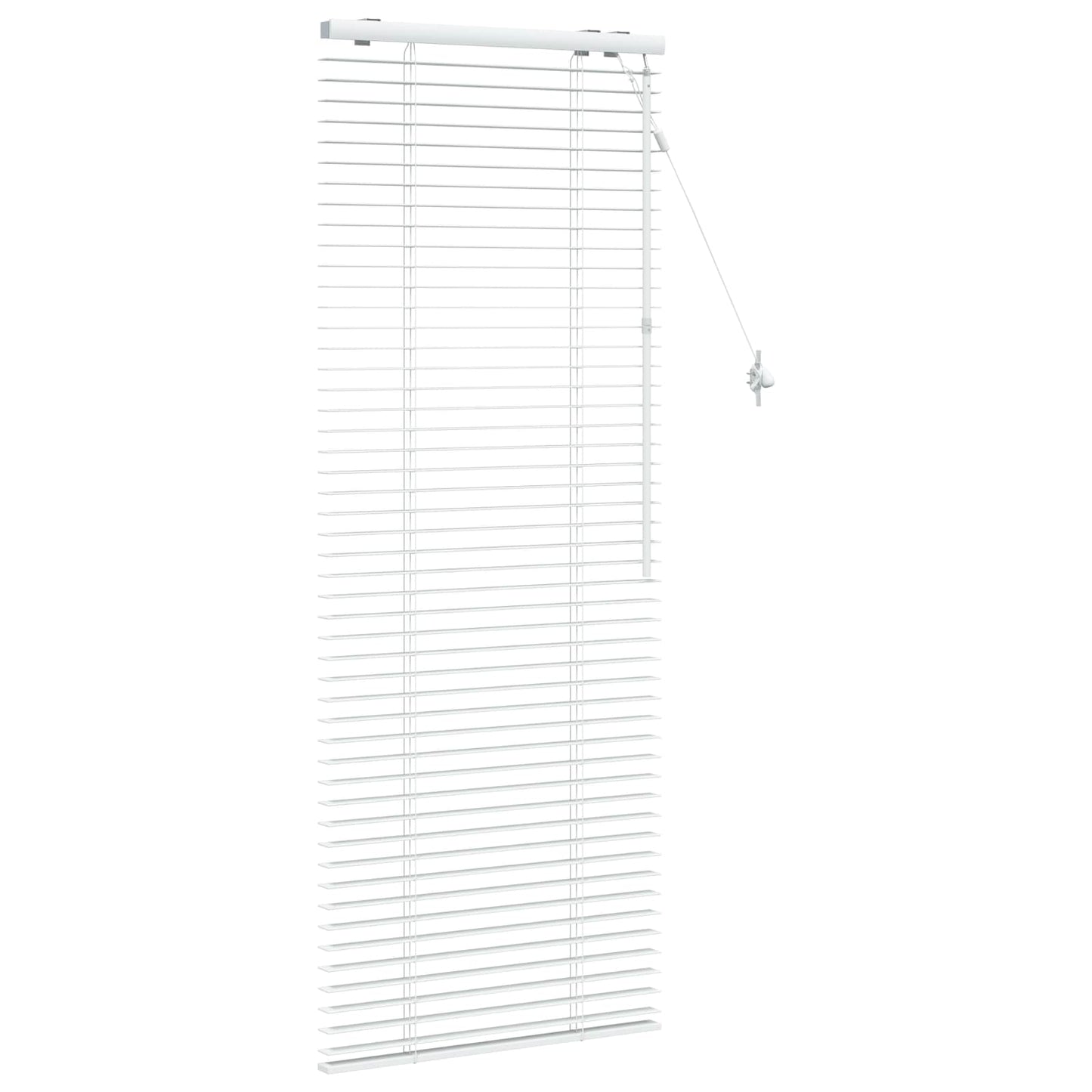 vidaXL Venetian Blind White 60 x 160 cm 35 mm Solid Paulownia Wood