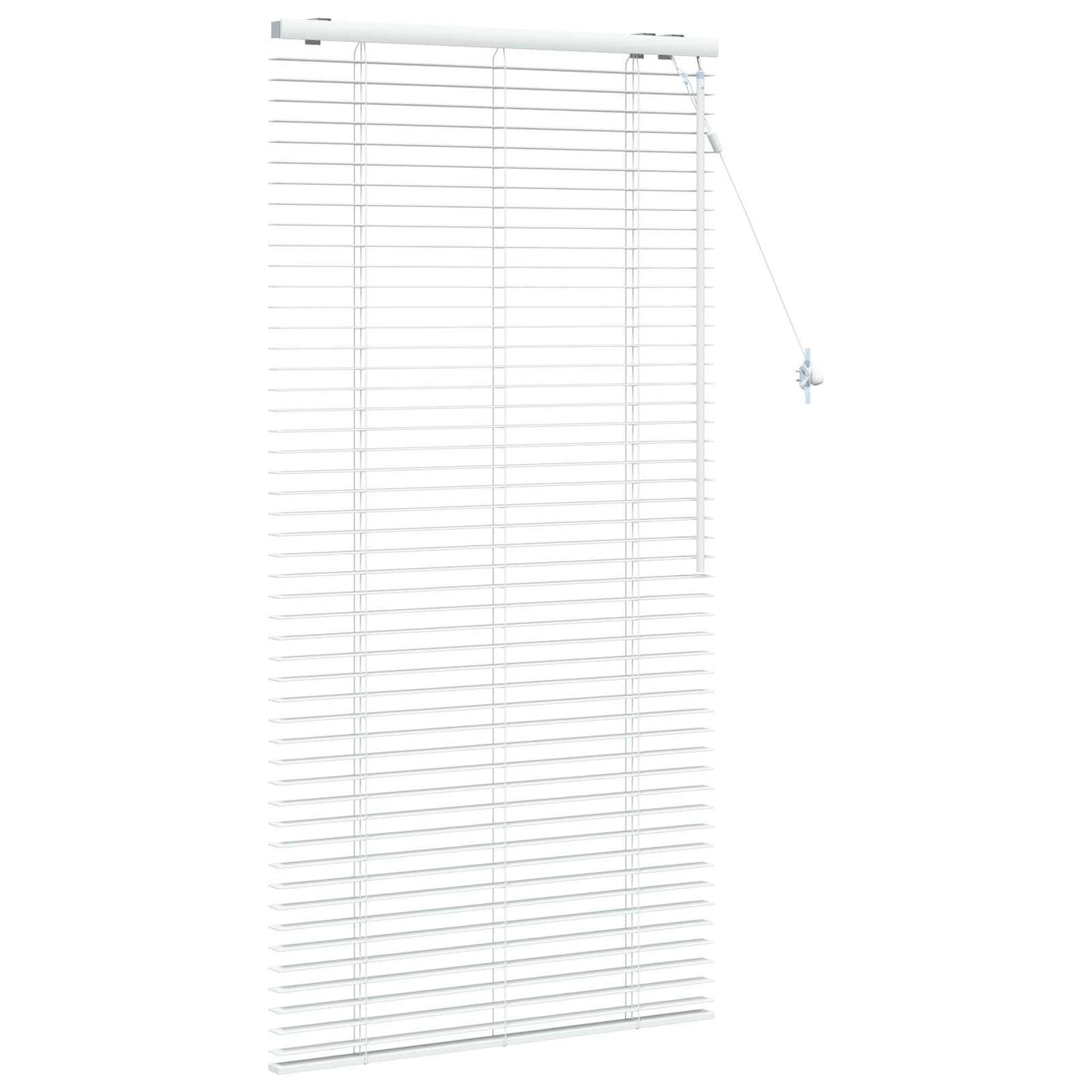 vidaXL Venetian Blind White 95 x 160 cm 35 mm Solid Paulownia Wood