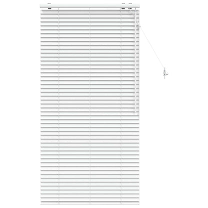 vidaXL Venetian Blind White 95 x 160 cm 35 mm Solid Paulownia Wood