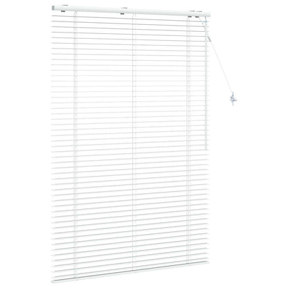 vidaXL Venetian Blind White 100 x 160 cm 35 mm Solid Paulownia Wood