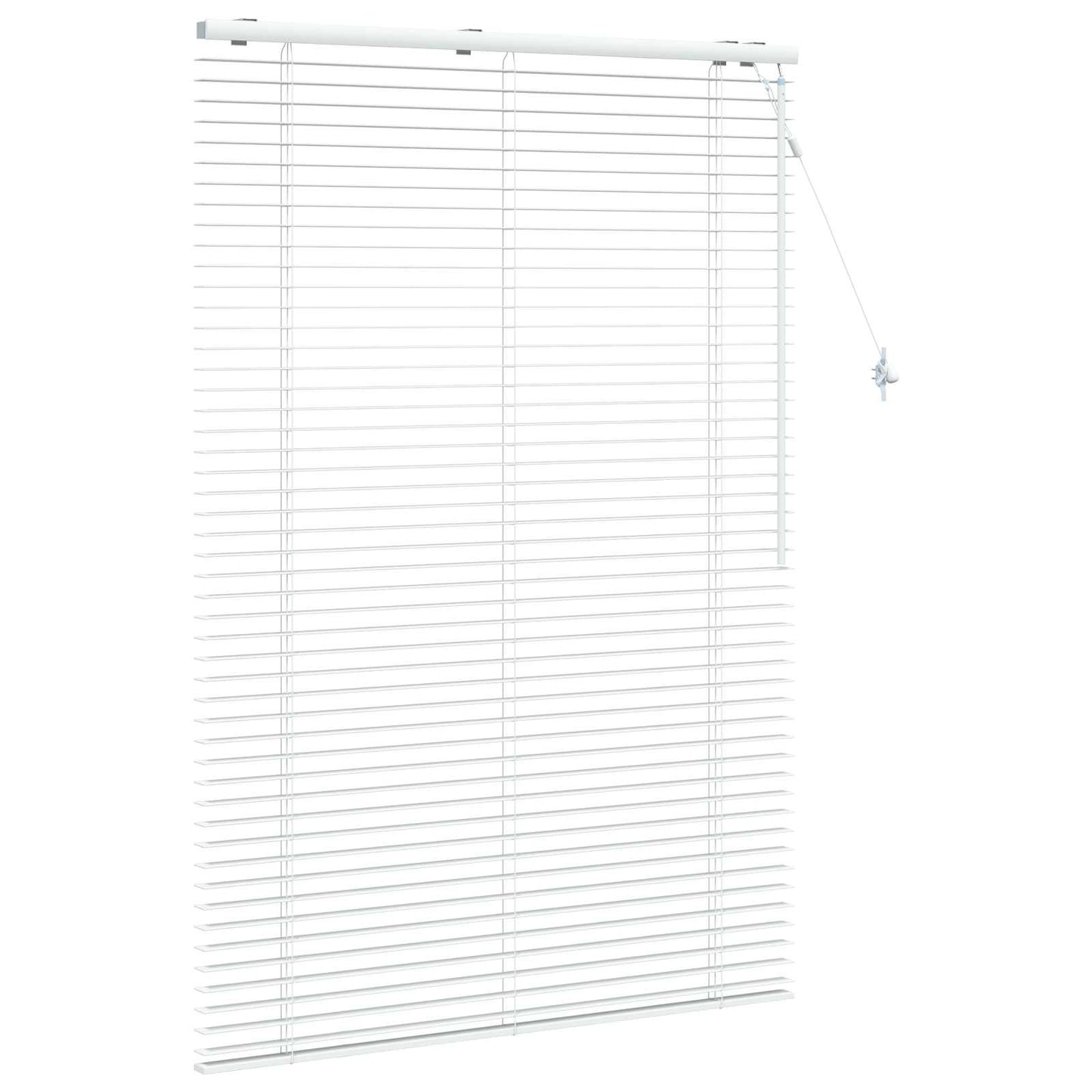 vidaXL Venetian Blind White 105 x 160 cm 35 mm Solid Paulownia Wood