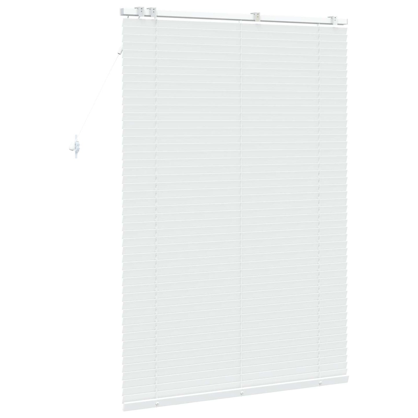 vidaXL Venetian Blind White 120 x 160 cm 35 mm Solid Paulownia Wood